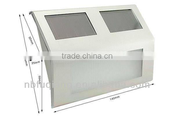 FQ-529 modern wall mounted stainless steel garden solar stair step lights with CE and ROHS certificates