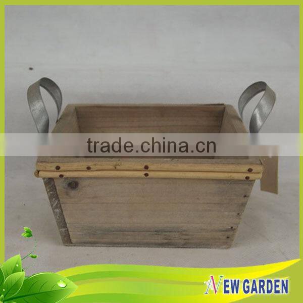 China Alibaba Different Types Wooden Garden Flower Pot By Handicraft