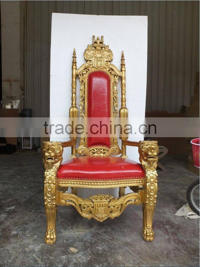 High Back Baroque King and Queen Throne King chair
