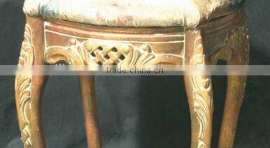 Antique European style gold leaf stool
