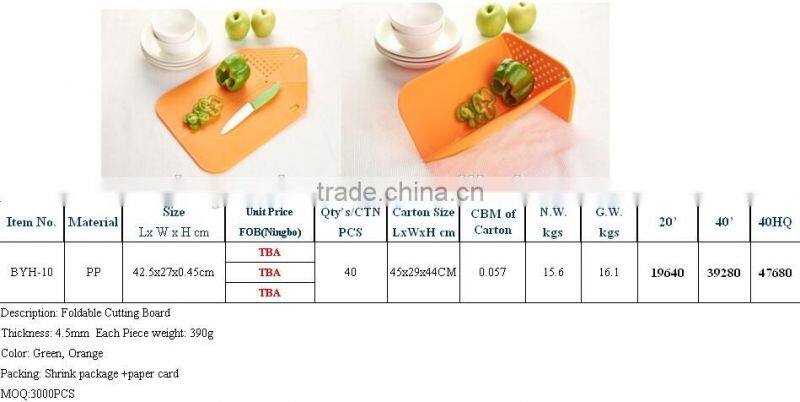 Plastic Foldable Cutting Board