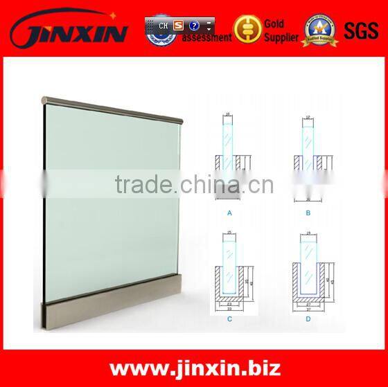40*100 stainless steel u channel glass for handrail