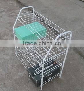 suitable for holding 16 pair shoes 4 tier steel tube black or whte wire shoe rack