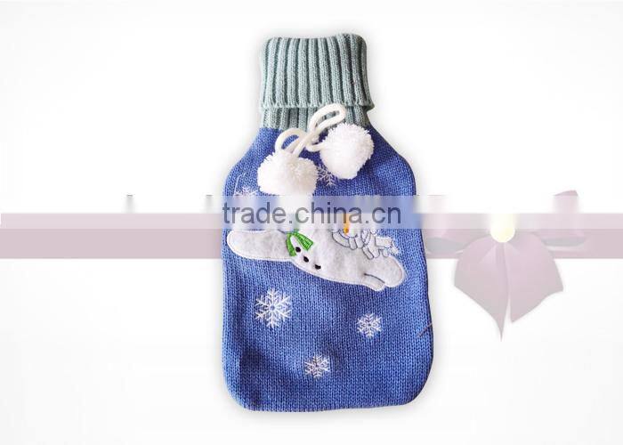 christmas knitted cover with hot water bag