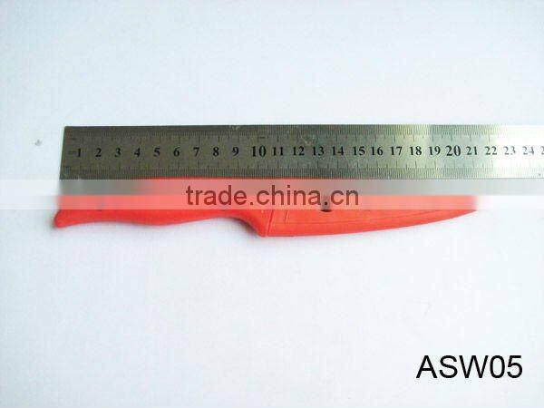 red colour fruit knife with PP cover