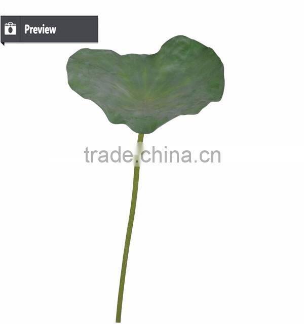 Artificial PU green lotus leaf for floral arrangement and garden decoration
