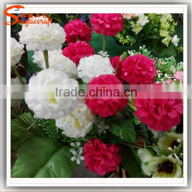 factory price Wholsale China artificial flower decor wedding artificial Chinese rose flower fake decoration flower