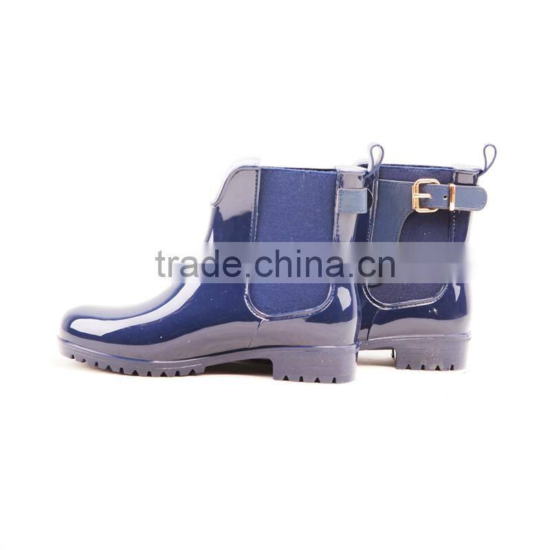 shining blue chelsea pvc rain boots