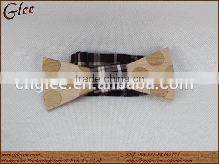Dot style wooden kid bow tie christmas gift
