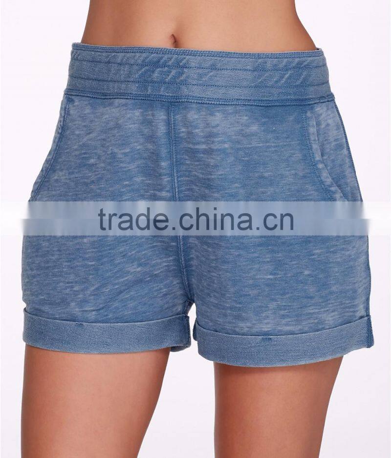 OEM Women Plain Cotton French Terry Knit Sleep Shorts Sexy Cycling Yoga Shorts Wholesale Custom Manufacturer Shorts Pants