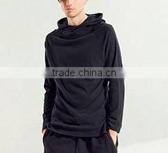 New Wholesale Mens Casual cusom Black Hoodies for men Hooded Hoodie
