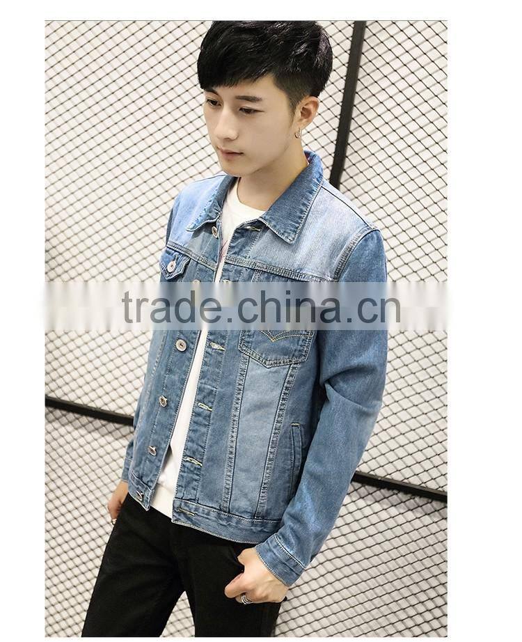 SZXX Customized Quility Embroidered Logo coat mens denim jacket