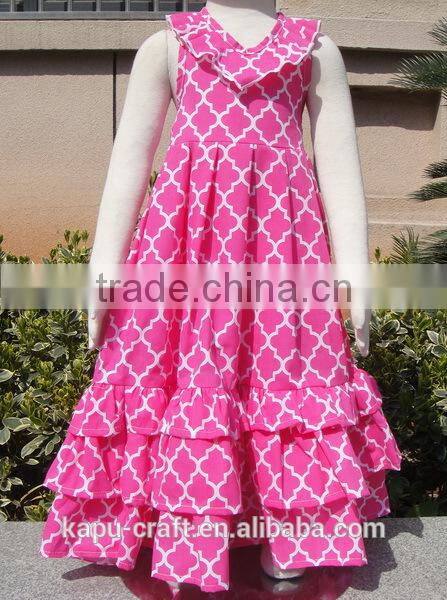 wholesale Fashion baby gilrs long ruffle dress kids party dress