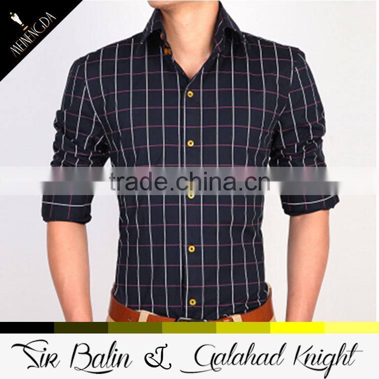 Professionally offer long sleeve black ready made cotton mens casual shirt 2014 new style