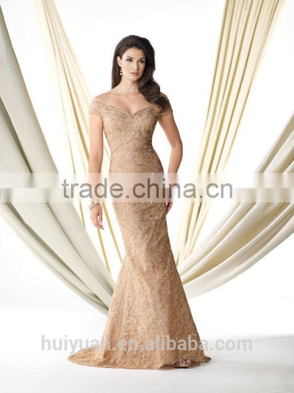 new cap sleeve lace mermaid vintage evening gown