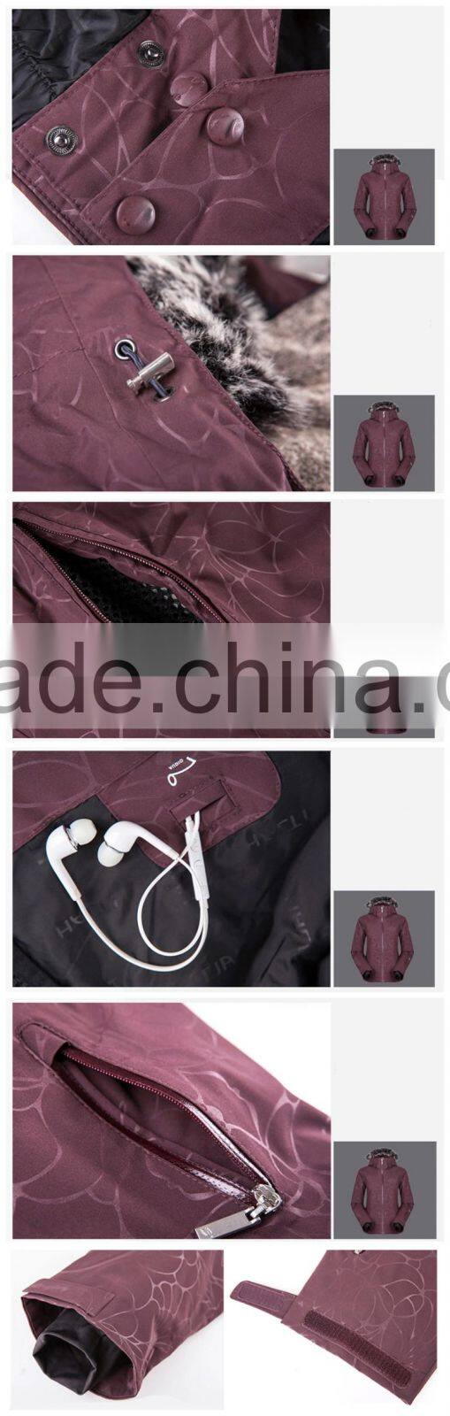 2015 New design customized women outdoor clothing ski wear professional ski wear