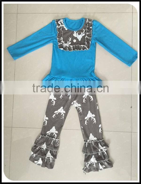 2016 wholesale spring baby clothing set girls pajamas christmas baby japamas for kids