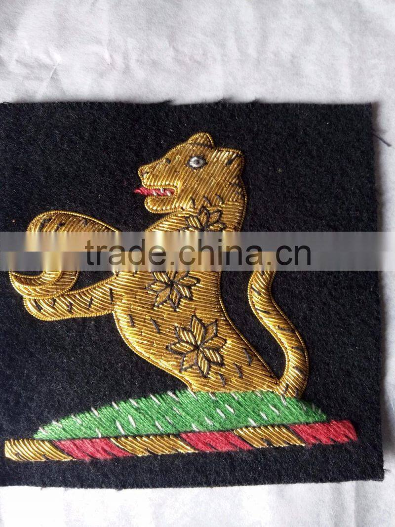 Hand Embroidery Badge Bullion Wire Horse Badge