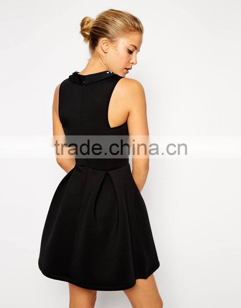 Premium Skater Dress in Structured Bonded Fabric with