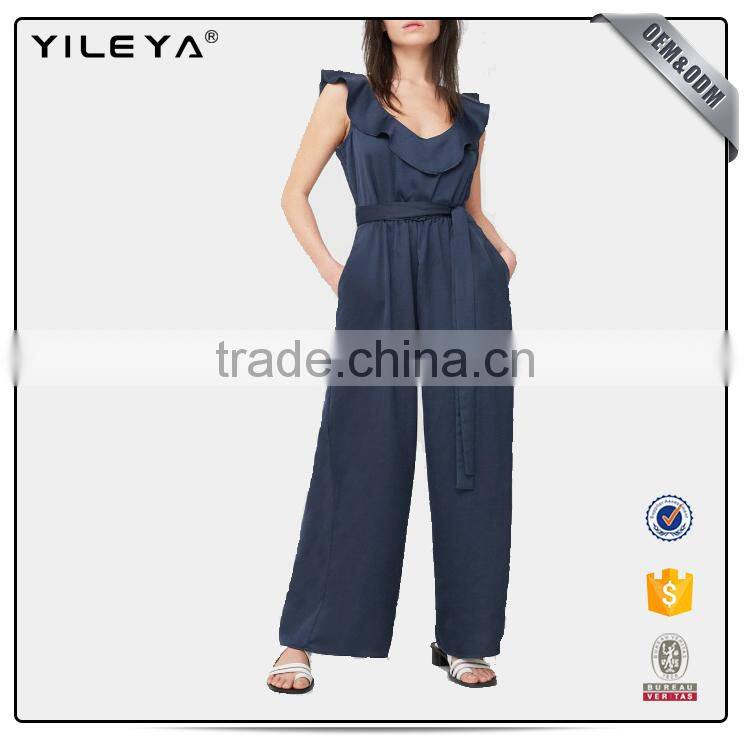 2017 summer fashion long floral sexy women jumpsuit