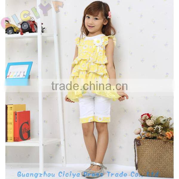 New design summer 2014 3pcs set baby girl fashion dress