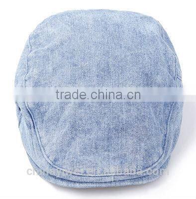 denim fabric beret cap for men