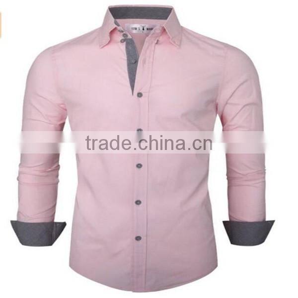 2016 new wholesale Classic Slim Fit Plaid custom mens casual dress shirts