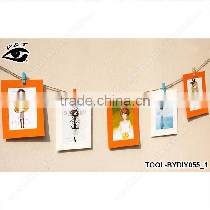 8 Colors Wood Clip Cute Fancy Paper Peggs Family Photo Pegs Zakka Official Clips