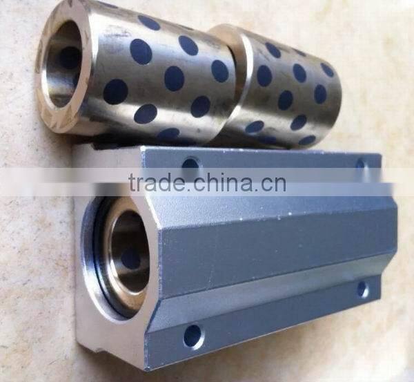 Sliding guide bronze bushes with block