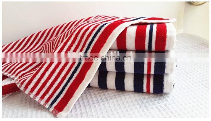 yarn dyed jacquard striped bath towels