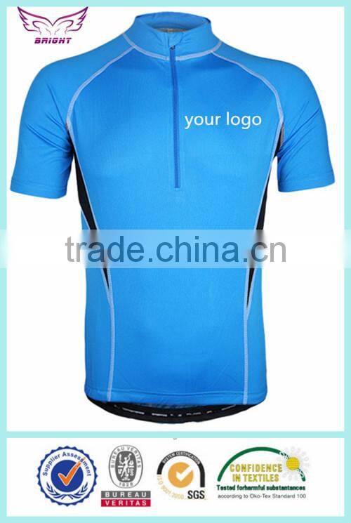 100% polyester cycling short sleeve shorts downhill jersey half-zipper cycling shorts