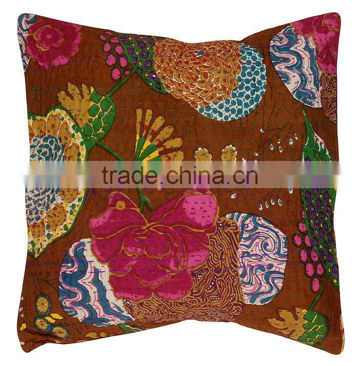 TRADITIONAL HANDMADE KANTHA WORK CUSHION COVERS