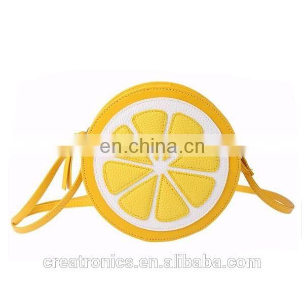 CR SuperMagic Womens Cute 3D Shape Lemon Cross-Body Shoulder Bags Small Round Handbags