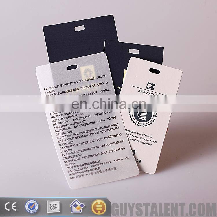 Custom printing label tags for clothing