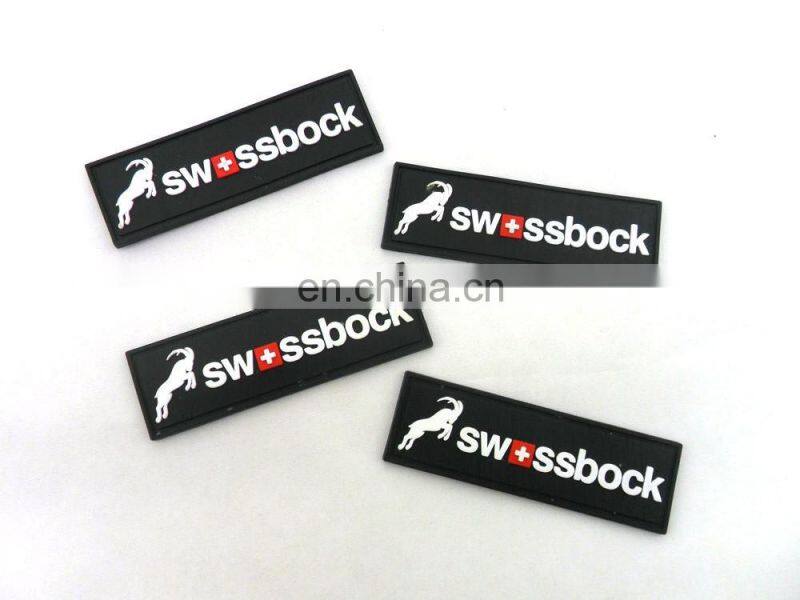 custom soft pvc clothing rubber badge silicone patch