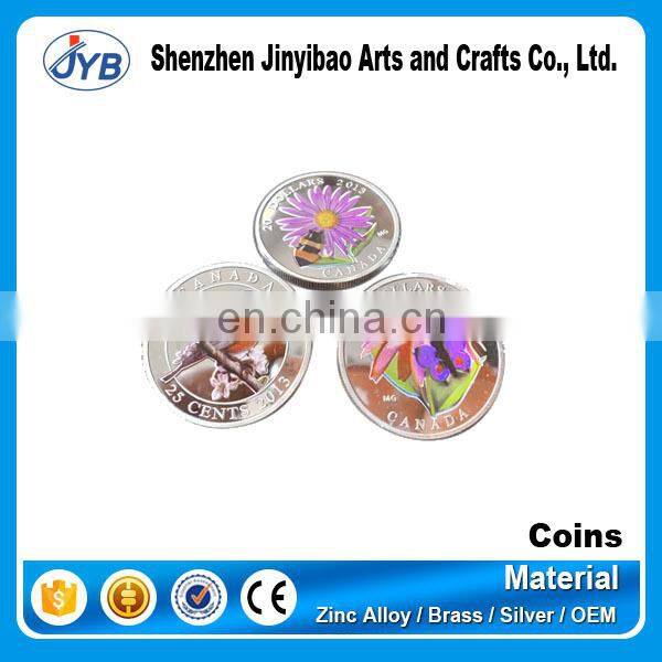 Promotional custom souvenir replica metal good luck coins