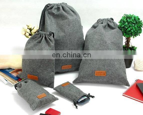 Felt Coin Purses double sided drawstring