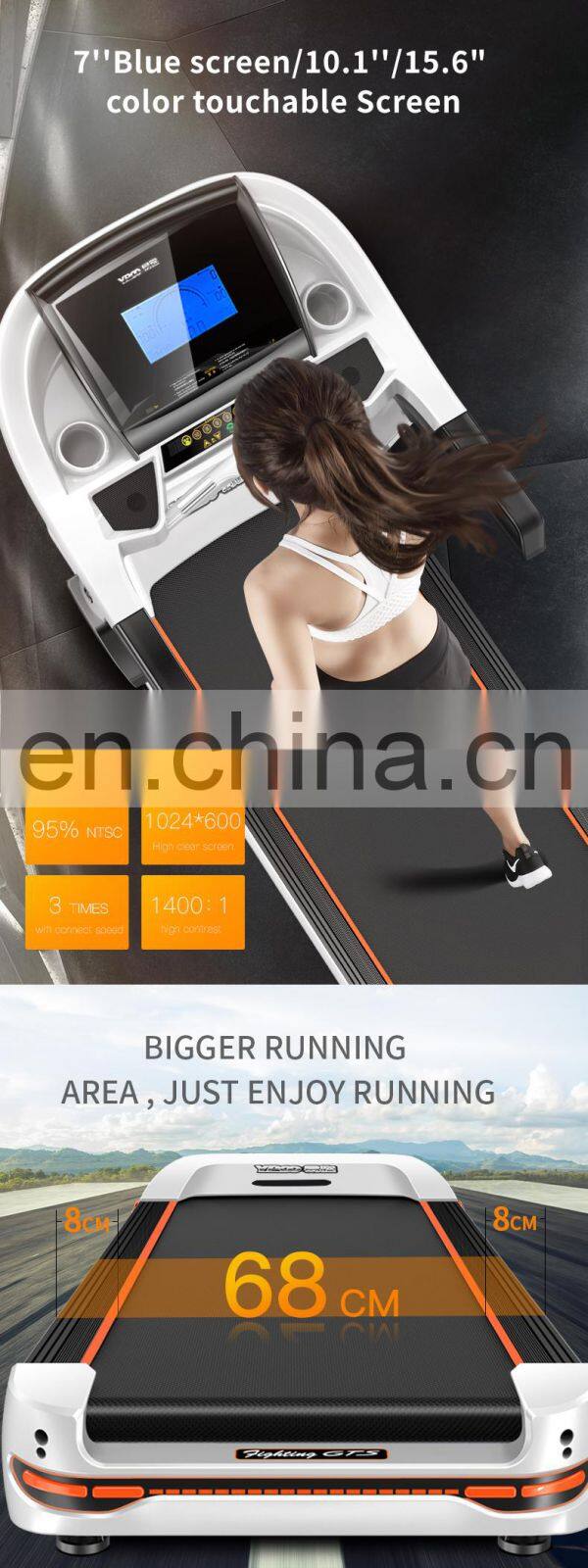YPOO treadmill trends fitness 2.0hp motorized treadmill home treadmill machine