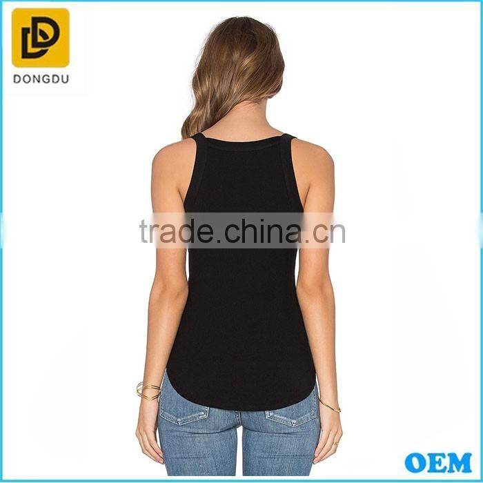 New fashion classci gilrs y back cotton tank tops