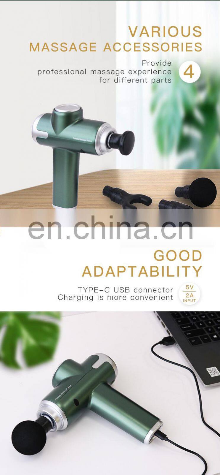 2020 new Customized Handheld Vibration Massage Gun with Quiet and Light wight