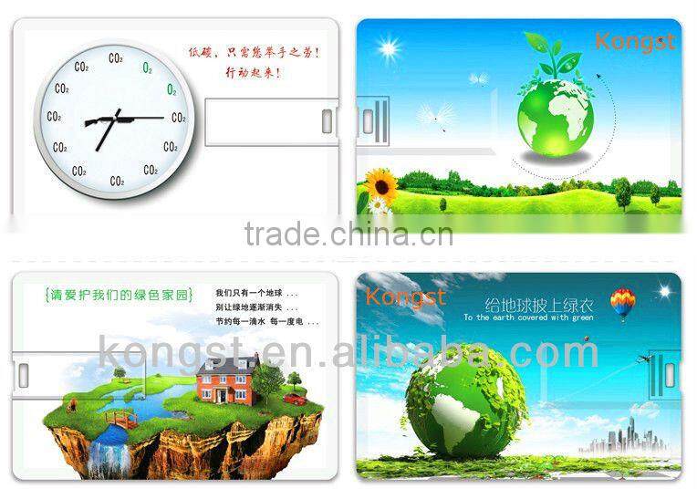 Clear Custom LOGO Printing Businss Gift Card USB Flash Memory Stick