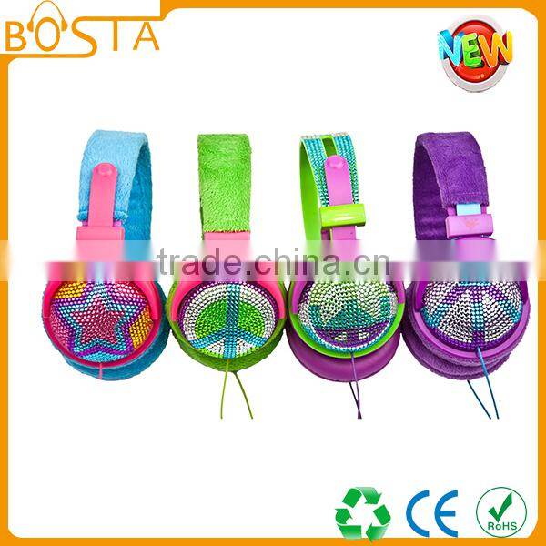 Best stylish funny hot selling promotional stereo bass pure white headphone