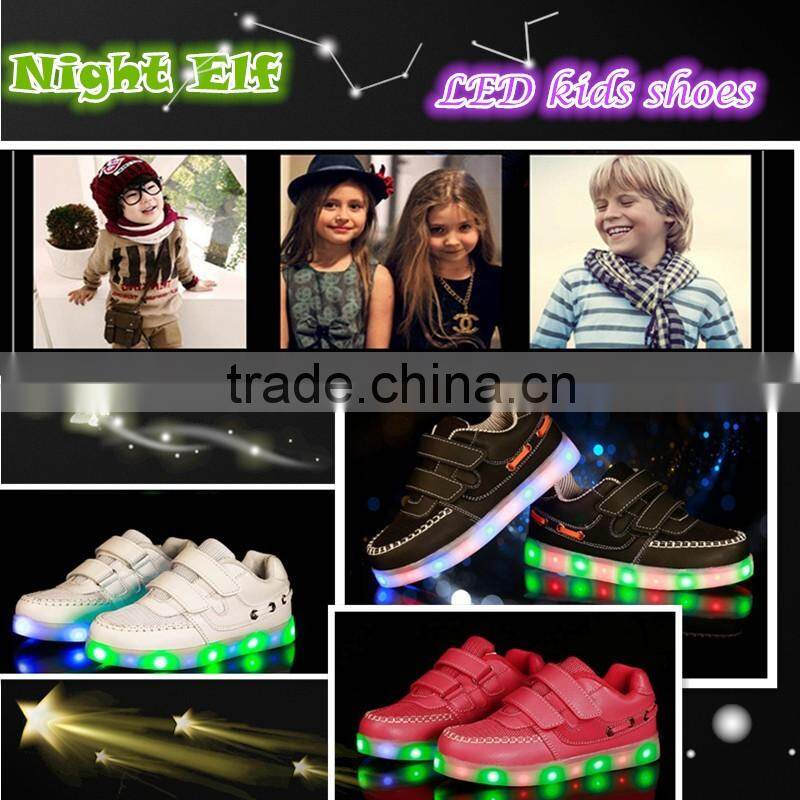 Kid Children USB Charging light Flashing Sneakers LED Shoes Kid Shoes With Light