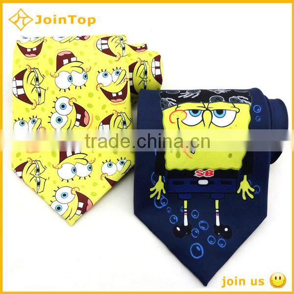 Cheap cute funny cartoon necktie for student