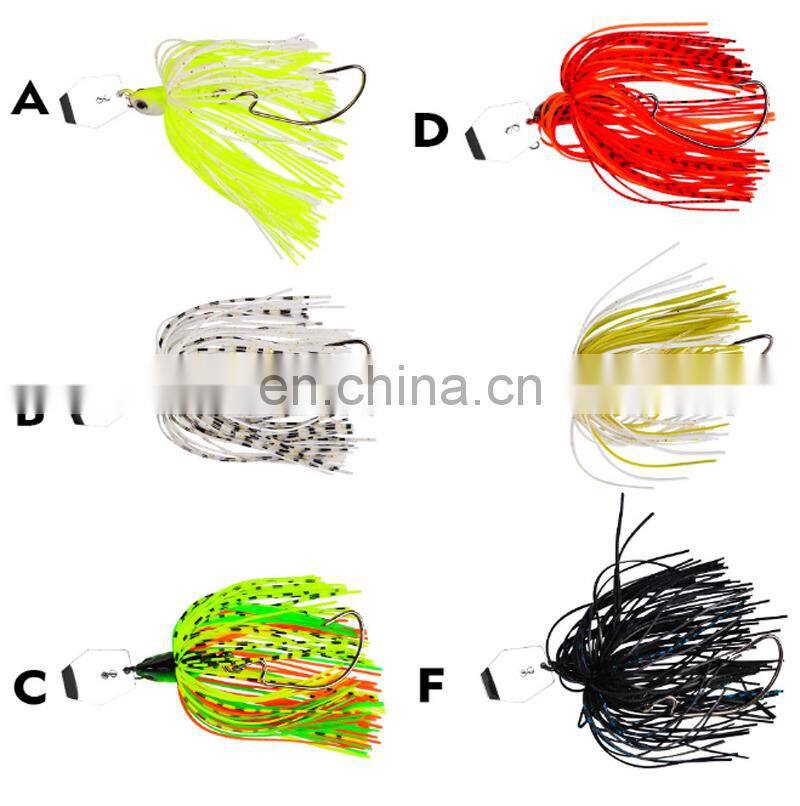 Amazon Hot Sale 12g 15g 20g Tassel Sequins Anti-hanging Bottom Lure Fishing Spinner With Rubber Skirts