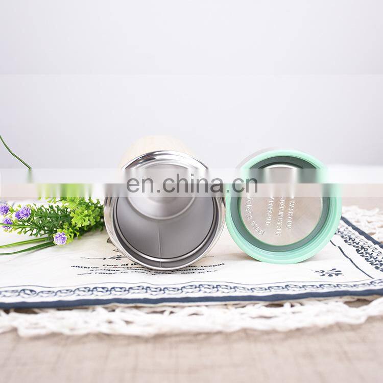 Reusable Insulated Water Bottles Bamboo with Custom Logo 450ml