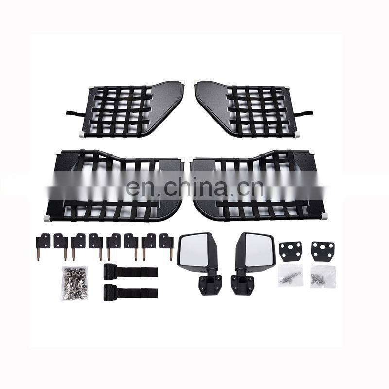 Off Road Tubular Door With Side View Mirror 4 door For Jeep Wrangler JL 2019+ Half/Safety Door