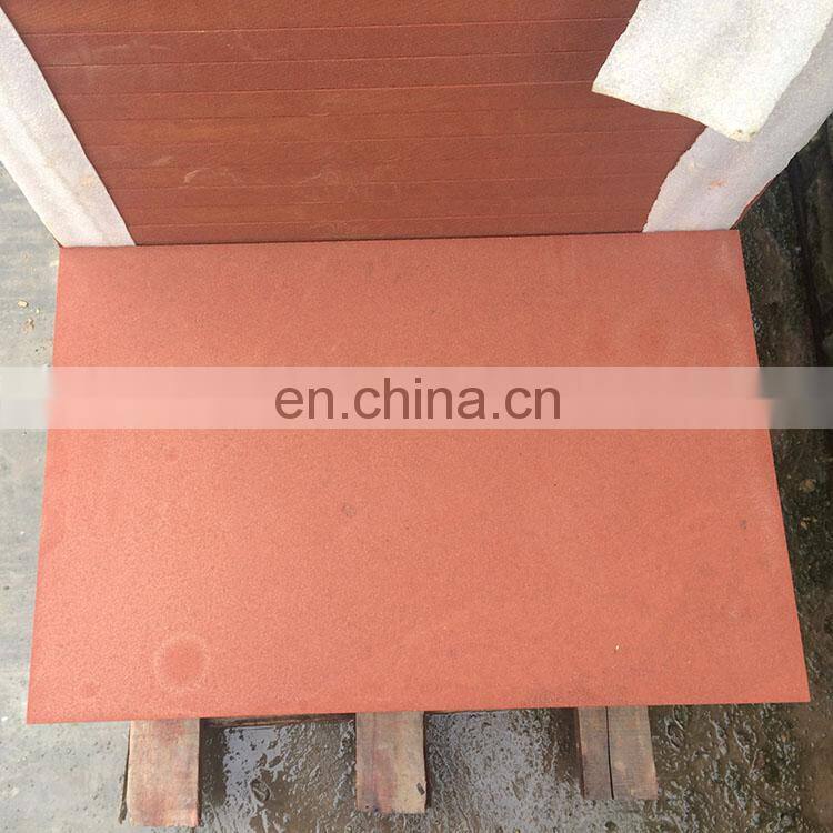 Factory Sale Xinfengrui Customized cut to Size Cheap grooved surface Wholesale non-slip stair steps Red Sandstone Paving stone