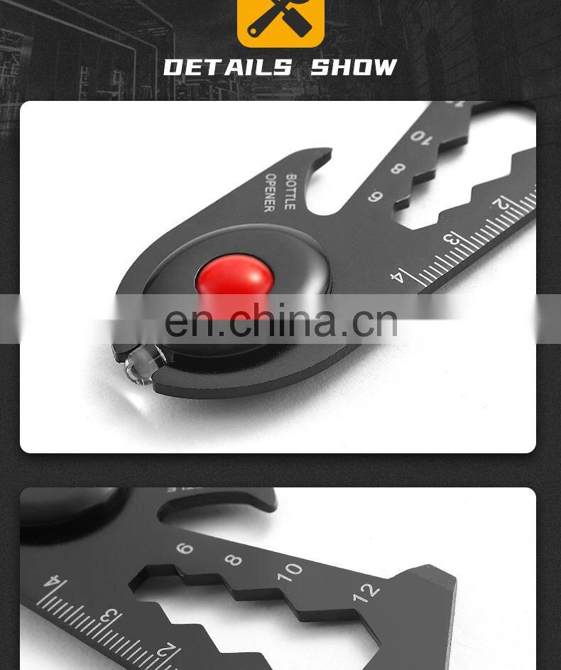 Multi-function Tool Card Camping Combination Tool Belt Light Blackened Stainless Steel Card Outdoor EDC Mini Tool
