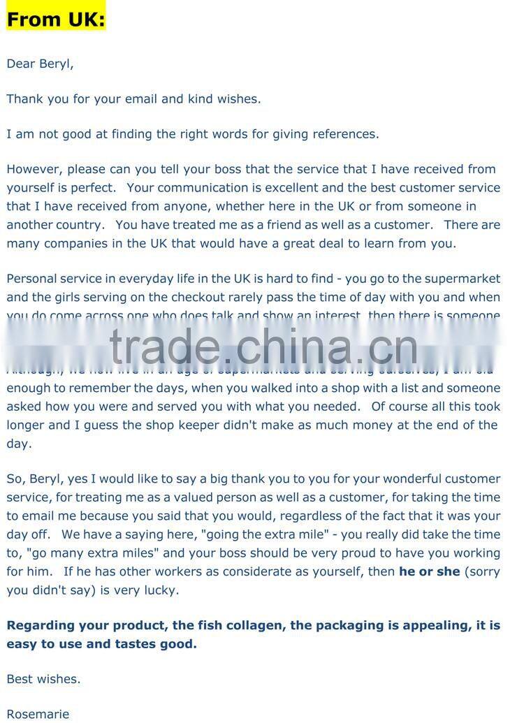 High quality and 100% Beacuty care and drinkable collagen